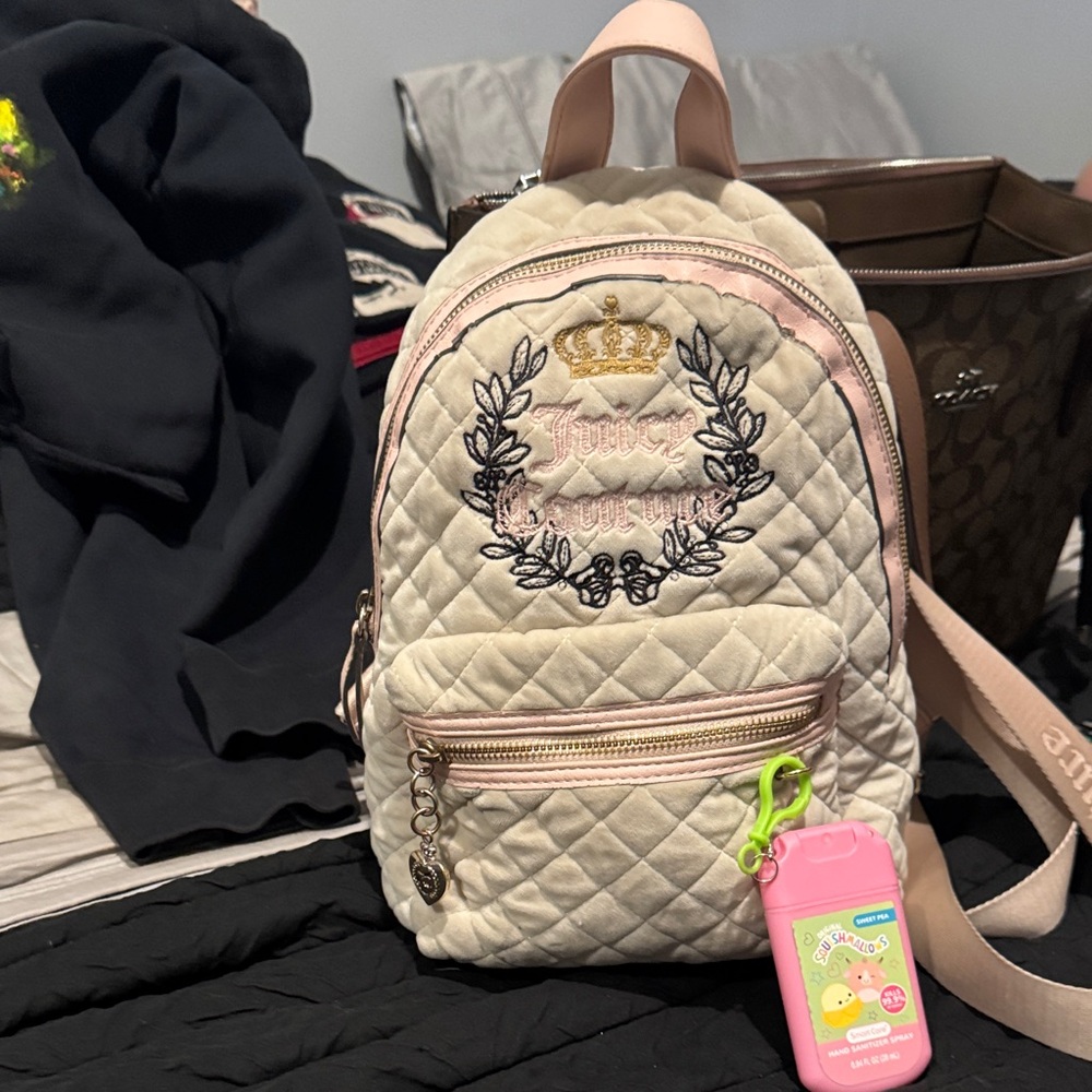 Juicy Couture Beige Quilted Backpack - Picture 2 of 10